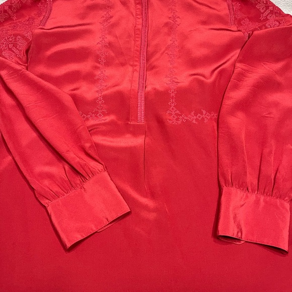 Madewell ballad silk embroidered tunic read medium B5863 - Picture 6 of 12